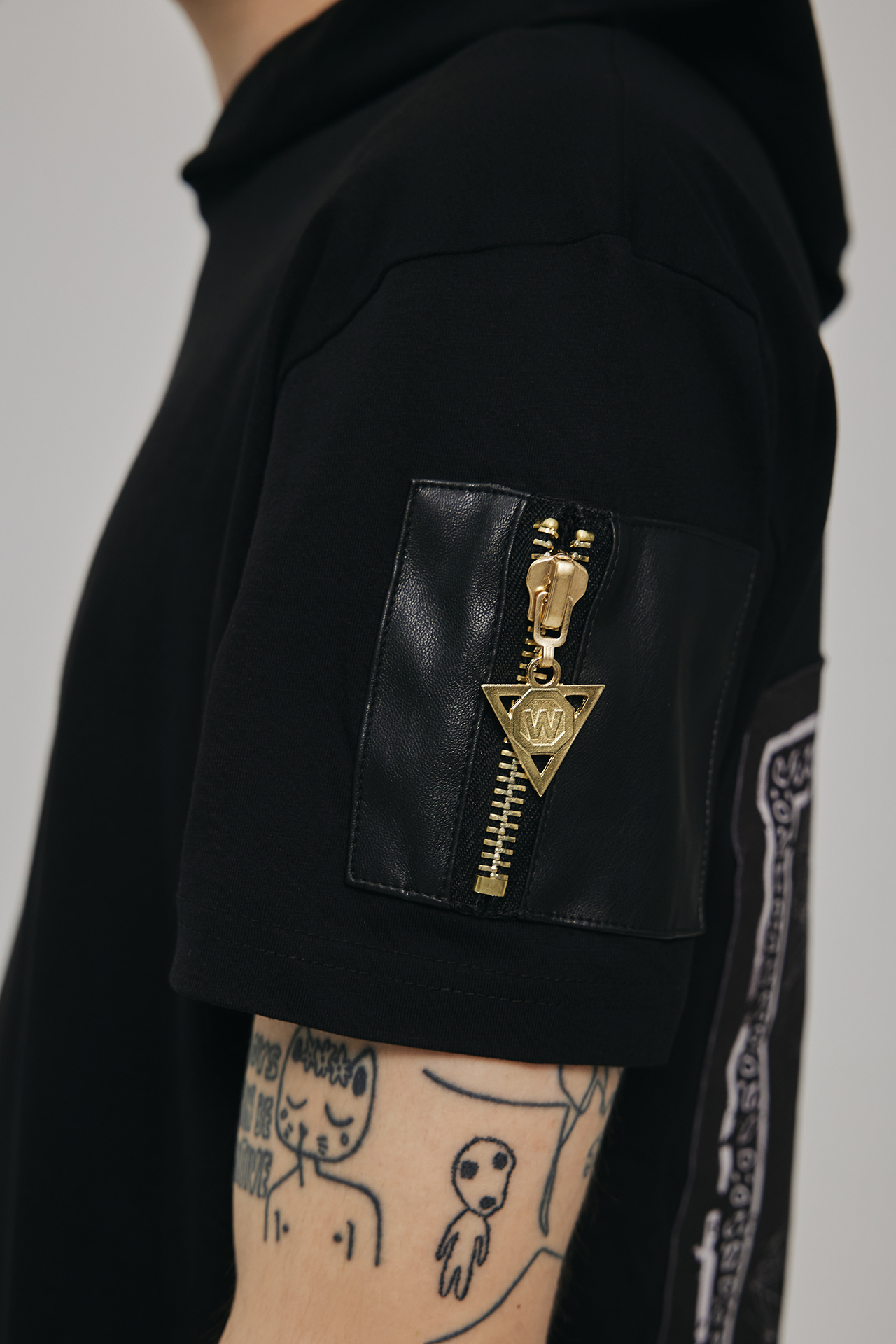 WANTED_T-Shirt_Bronx Basic Bandana Patern Black:Grey6